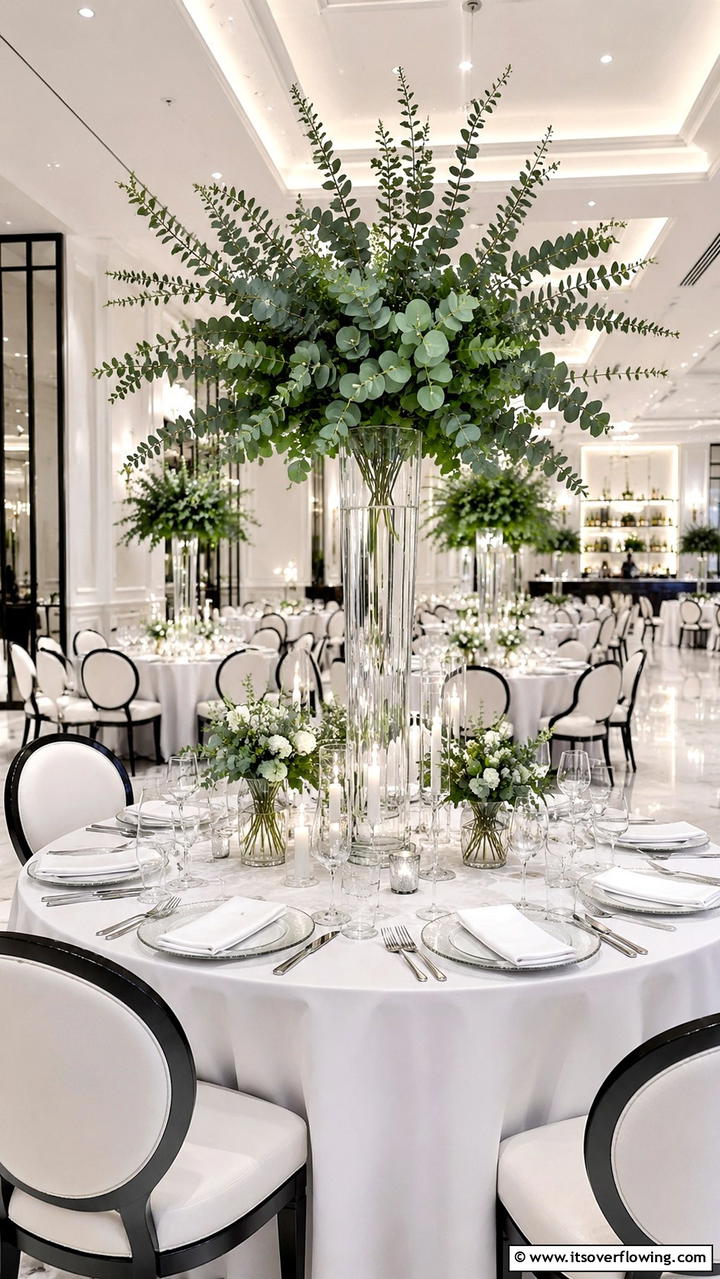 Refined Eucalyptus Arrangement - 30 Eucalyptus Wedding Centerpieces for Natural Elegance