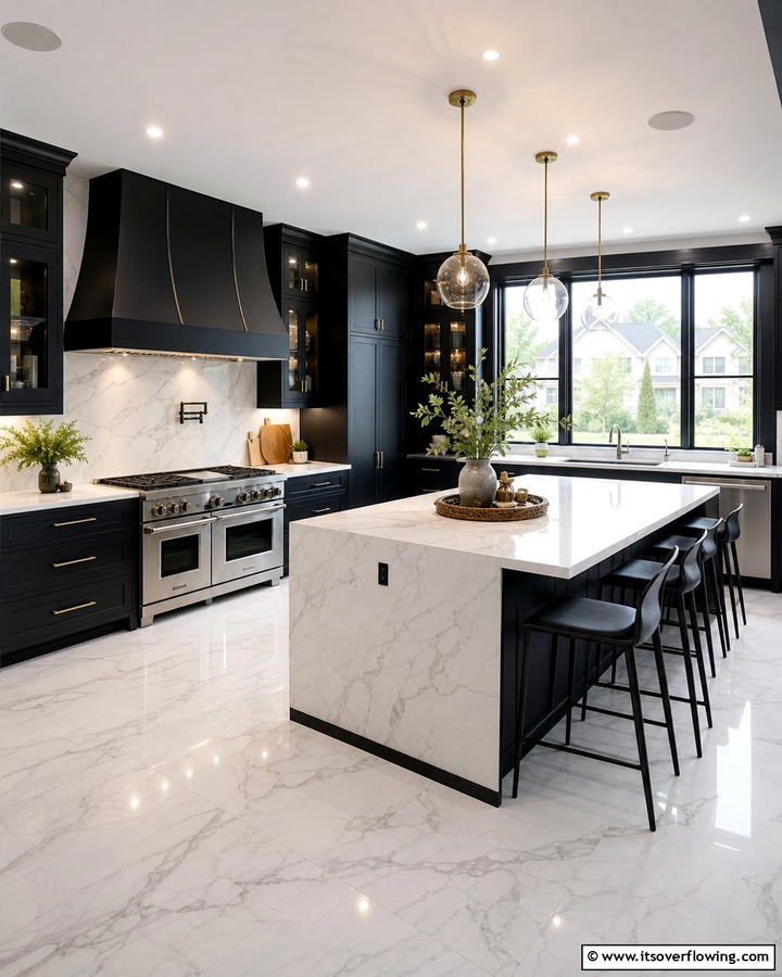 Refined Kitchen Ambience - 21 Striking Black & White Kitchen Ideas for Bold Spaces