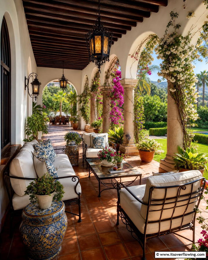 Refined Loggia Spaces - 21 Spanish Colonial Revival Architecture Design Tips