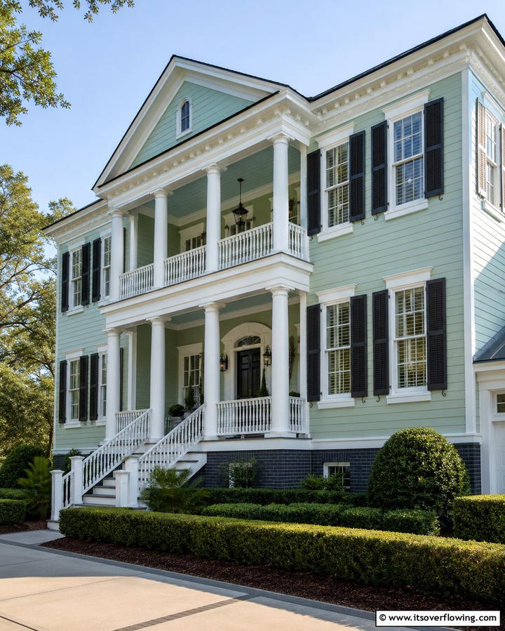Refined Mint Julep Finish - 30 Green Exterior Paint Colors for Curb Appeal