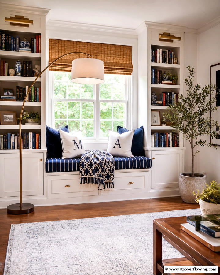 Refined Reading Corner - 30 Preppy Room Ideas for a Classic and Polished Home Look