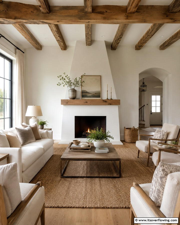 Refined Rustic Silhouette - 30 French Country Fireplace Ideas- Rustic Charm