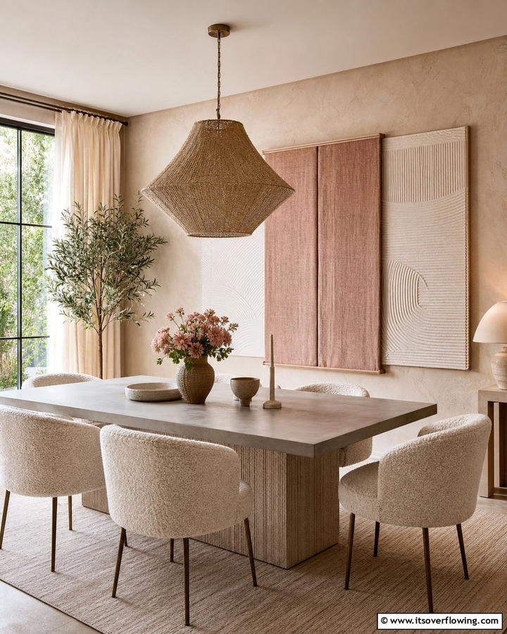 Refined Textured Dining Room - 21 Dining Room Design Ideas for Elegant Gatherings