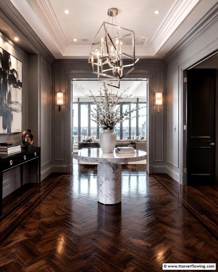 Refined Urban Elegance - 30 Modern Entryway Ideas- First Impressions with Style