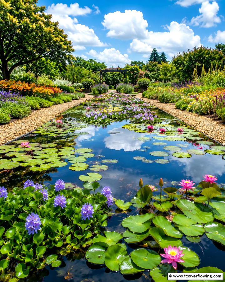 Reflecting Pool with Aquatic Plants - 20 Small Garden Reflecting Pool Ideas for Serenity