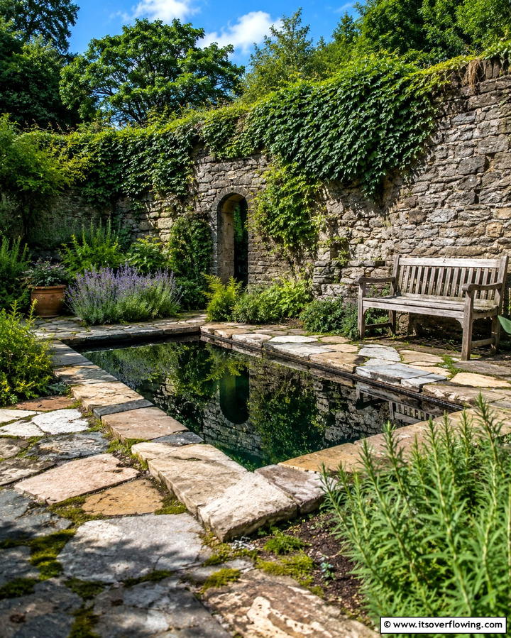 Reflecting Pool with Natural Stone Surround - 20 Small Garden Reflecting Pool Ideas for Serenity