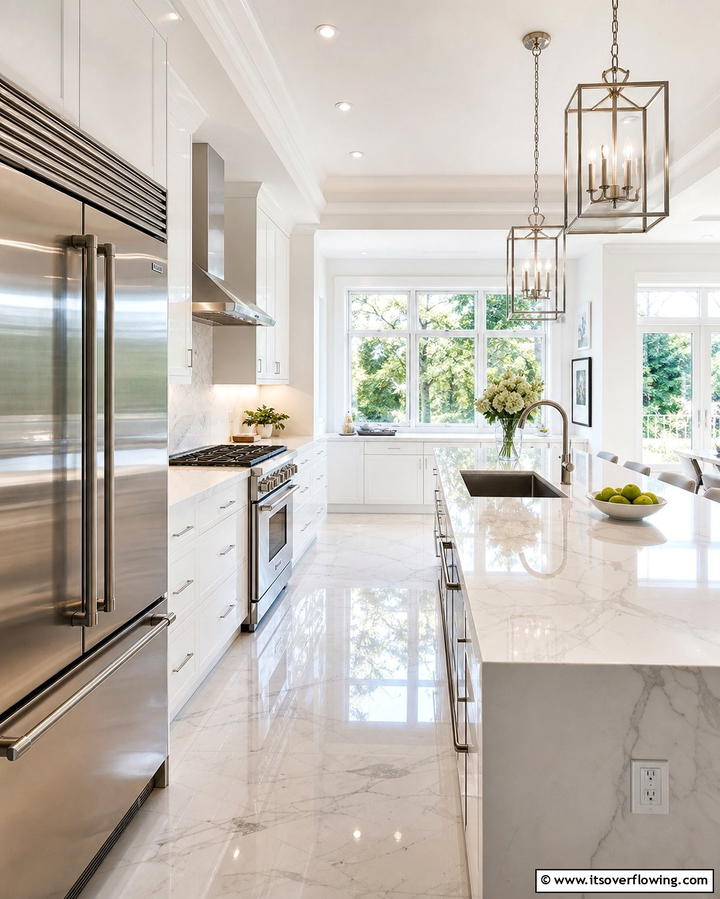 Reflective Surfaces for Better Lighting - 25 Kitchen With Stainless Steel Appliances Ideas