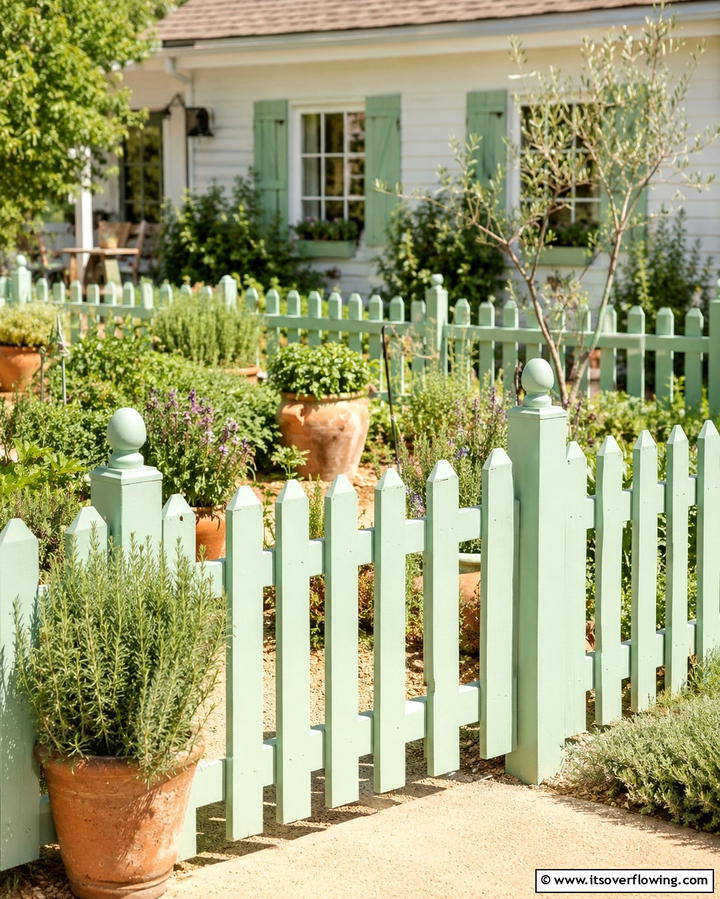 Refreshing Mint - 30 Best Fence Paint Colors for Outdoor Style