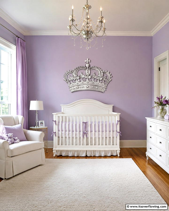 Regal Crown Wall Decor - 25 Princess Nursery Ideas for a Magical Baby Room