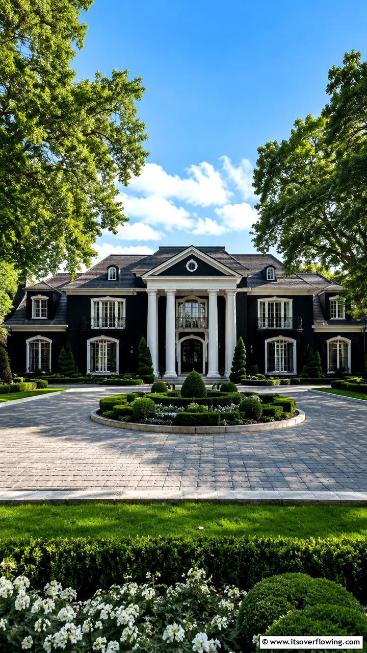 Regal Dark Mastery - 30 Black House Exteriors- Bold Paint Colors for Modern Homes
