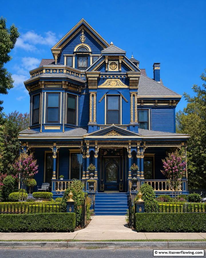Regal Royal Blue Statement - 20 Stunning Blue Victorian House Colors for Your Home