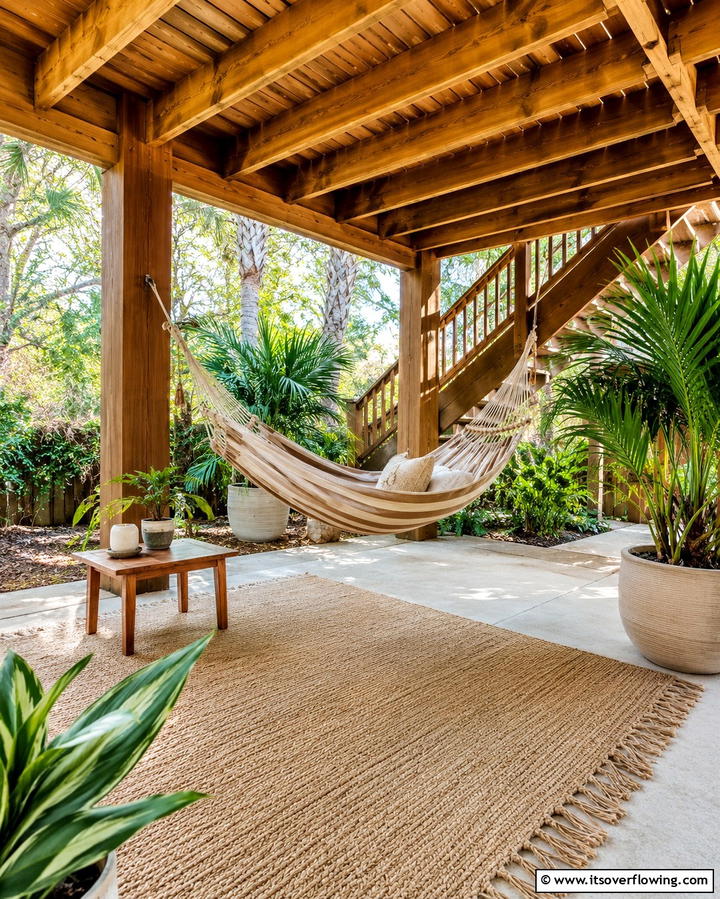 Relaxing Hammock Retreat - 25 Under Deck Landscaping Ideas for Hidden Spaces