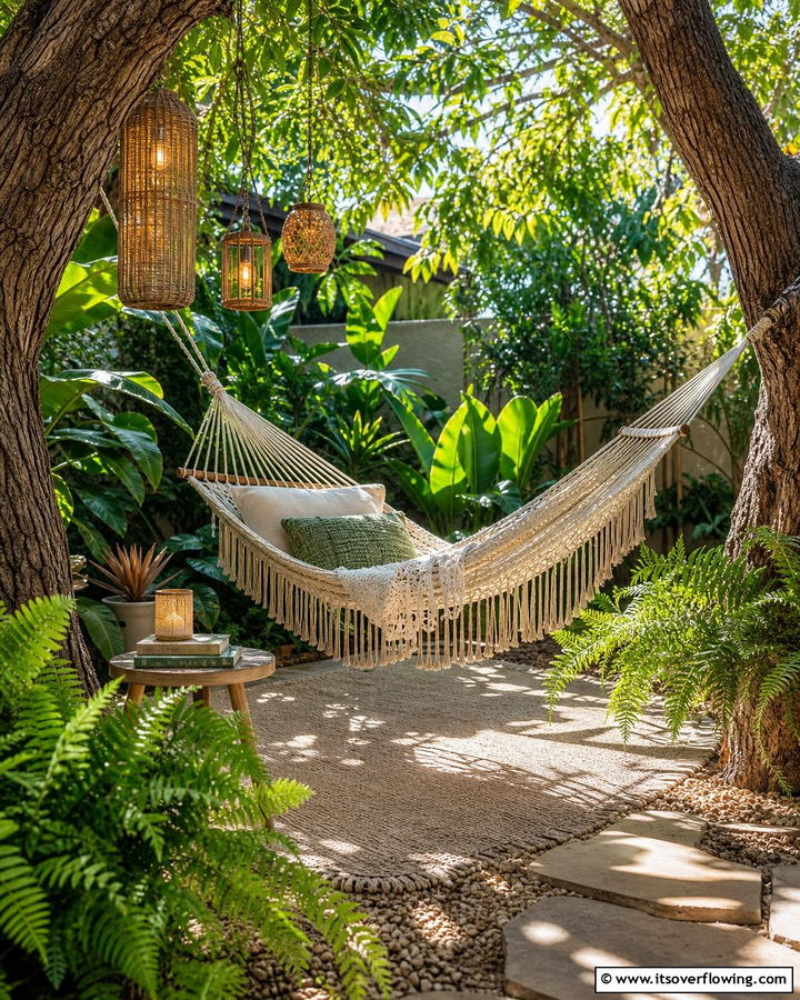 Relaxing Hammock Retreat - 21 Backyard Decor Ideas for Inviting Outdoor Entertaining