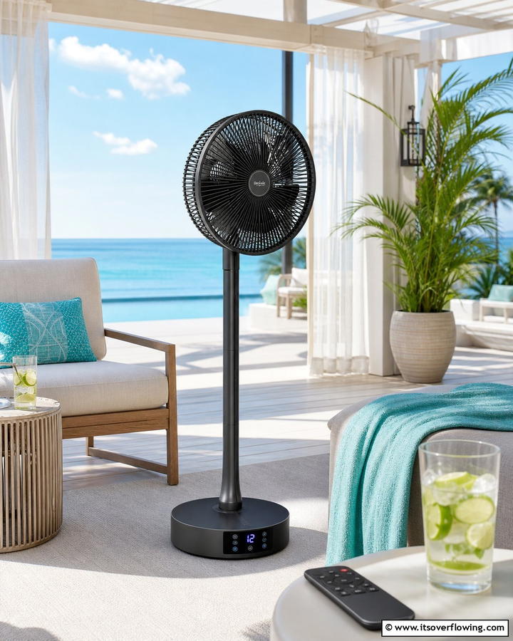 Remote Controlled Fans for Effortless Operation - 20 Patio Fan Ideas to Keep Your Outdoor Space Cool