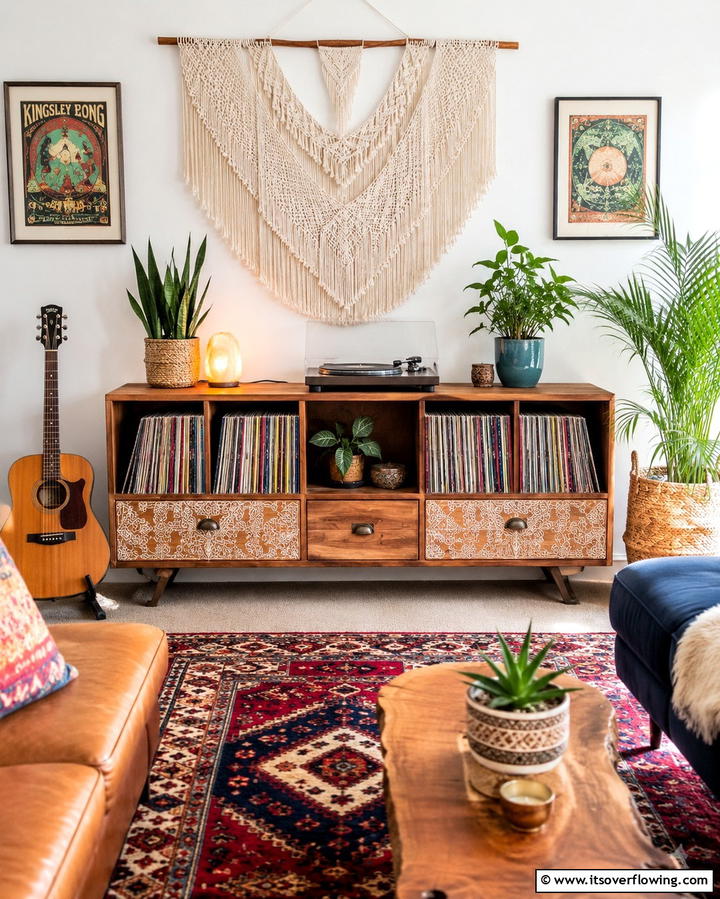 Repurposed Furniture - 20 Vinyl Record Storage Ideas for Music Lovers