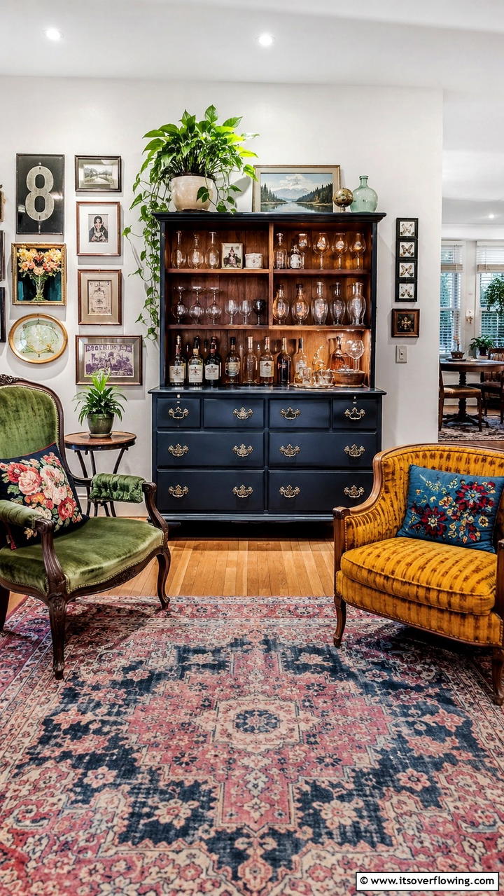 Repurposed Furniture Bar - 30 Budget-Friendly Home Bar Ideas for Entertaining