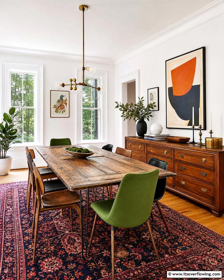 Repurposed Furniture for Unique Charm - 25 Eclectic Dining Room Ideas for Unique Gatherings