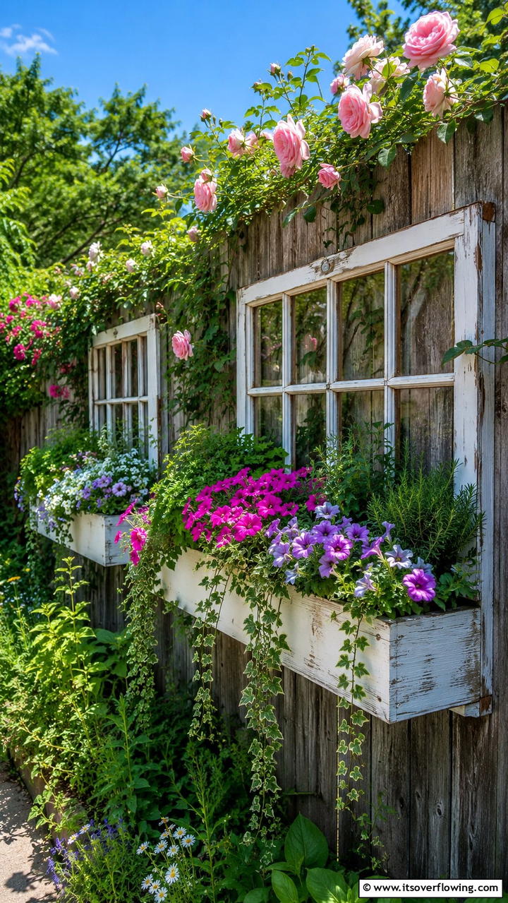 Repurposed Window Box Garden - 30 Budget Small Garden Ideas to Transform Outdoor Space