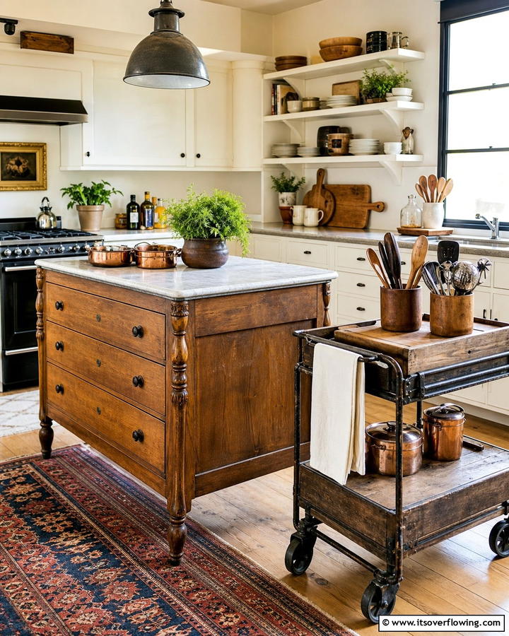 Repurposing Furniture for Storage - 21 Small Kitchen Ideas on a Budget for Maximized Space