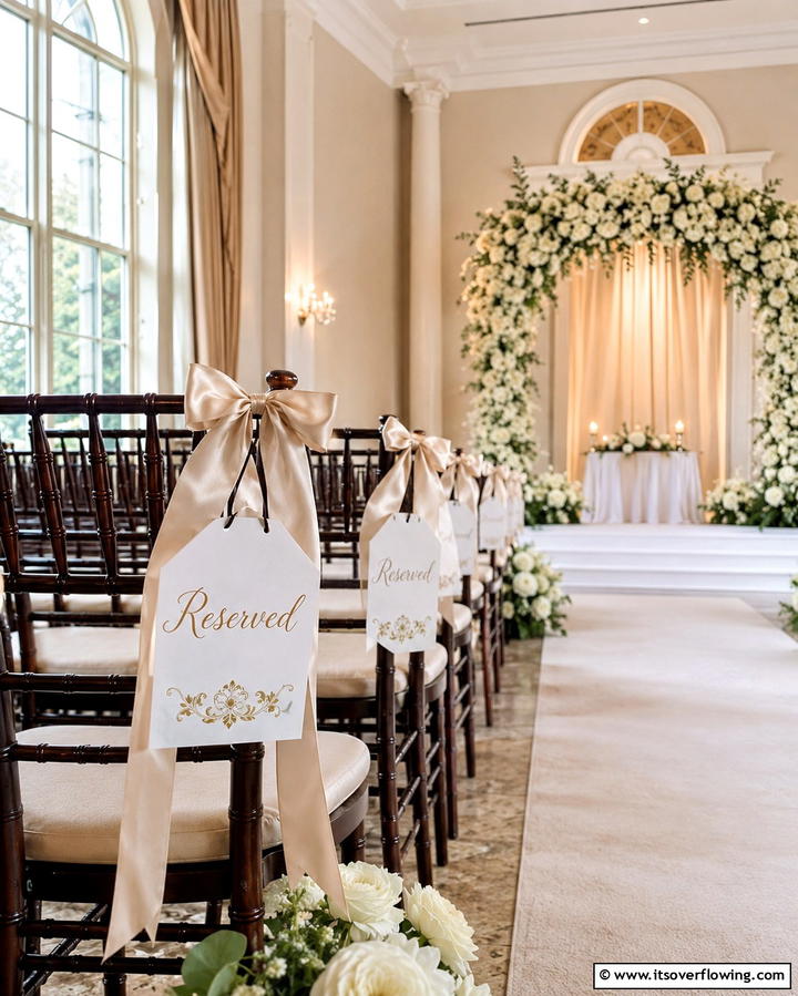 Reserved Seating Markers - 30 Creative Wedding Sign Ideas to Personalize Events