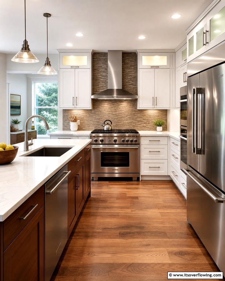 Resistant to Heat and Stains - 25 Kitchen With Stainless Steel Appliances Ideas