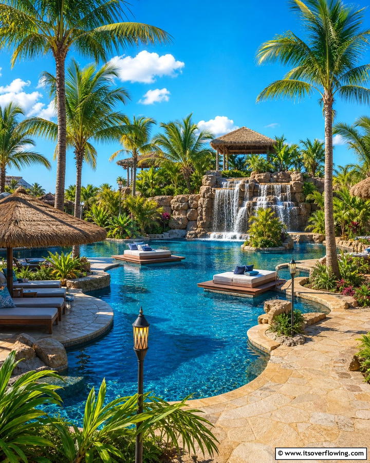 Resort Style Retreat Pool - 21 Stunning Swimming Pool Designs for Backyard Oasis