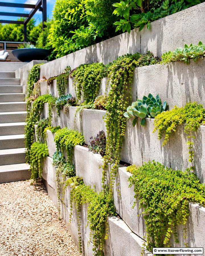 Retaining Wall Gardens - 25 Terraced Garden Ideas for Sloped Landscapes