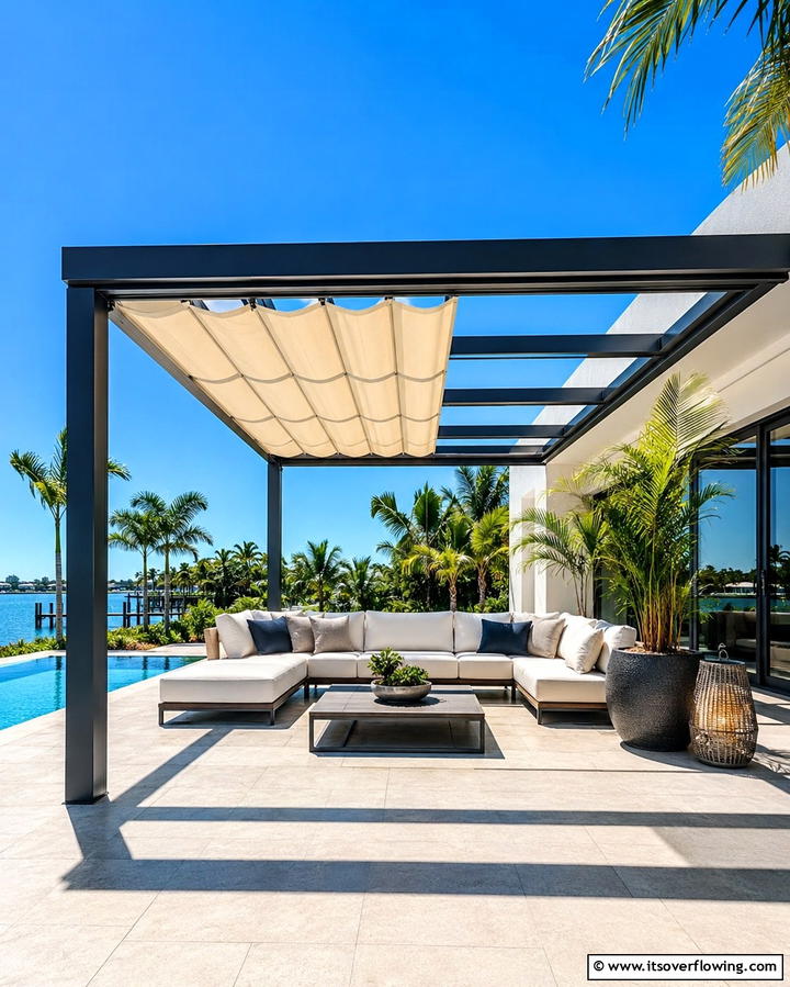 Retractable Canopy Covers - 25 Pergola Cover Ideas for Stylish Outdoor Living Spaces