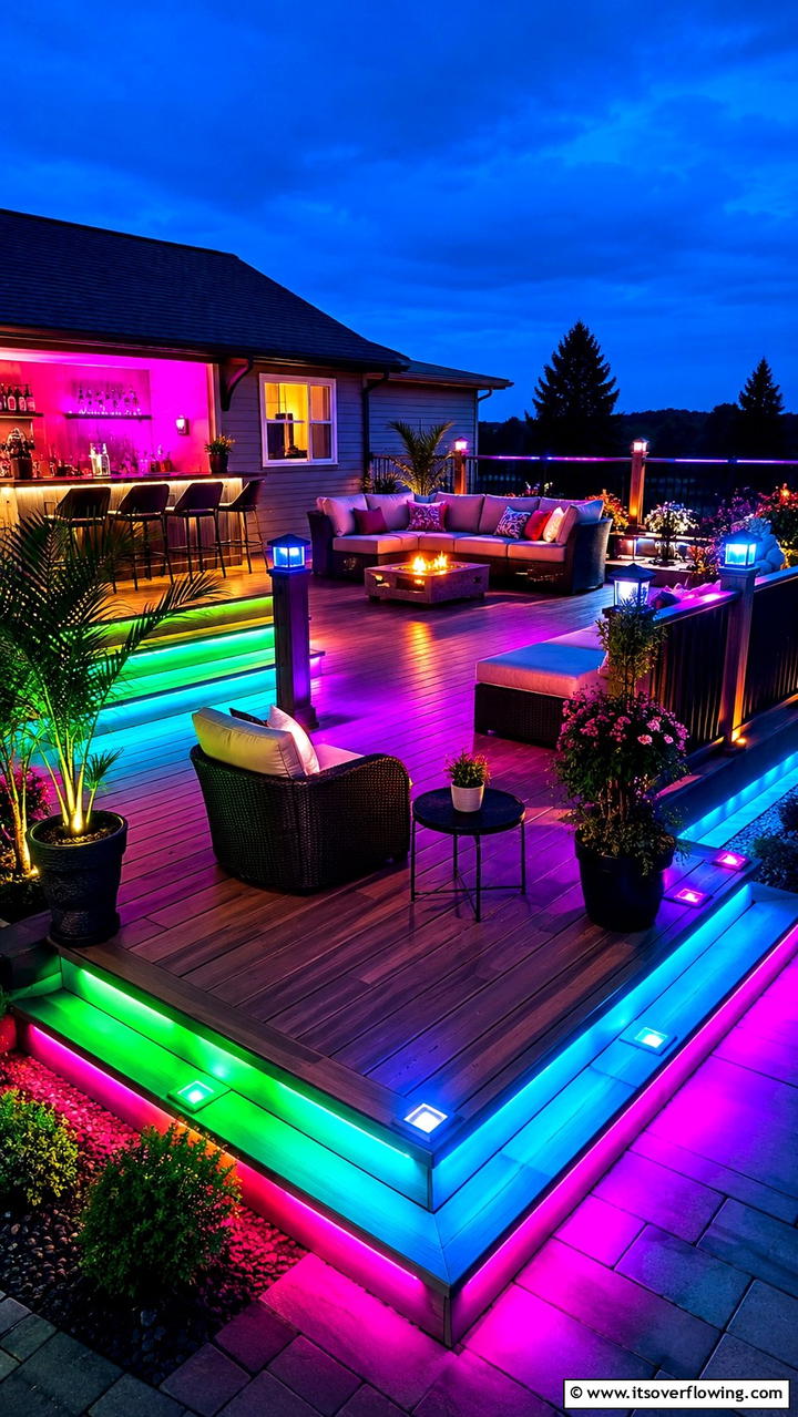 Retractable Deck Lights - 30 Deck Lighting Ideas for Ambiance and Safety