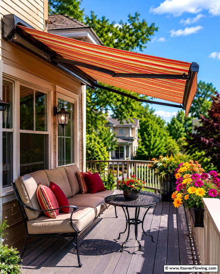 Retractable Fabric Awnings - 25 Stunning Deck Awning Ideas for Outdoor Living