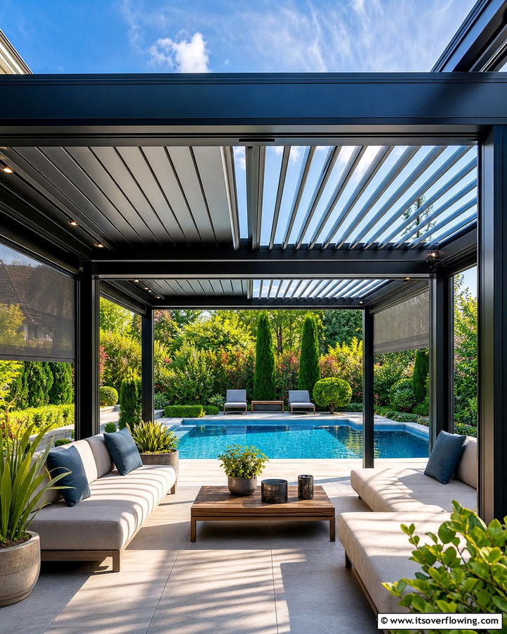 Retractable Roof Pool Gazebo - 20 Pool Gazebo Ideas for a Stunning Backyard Oasis