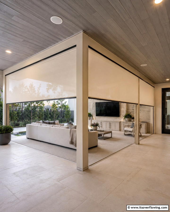 Retractable Screens - 25 Privacy Patio Ideas for a Secluded Outdoor Oasis