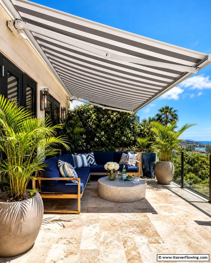 Retractable Shade Solutions - 21 Small Patio Design Ideas to Create an Outdoor Oasis