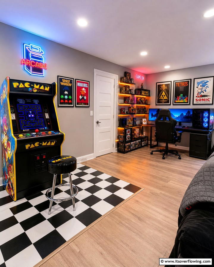Retro Arcade Corners - 21 Gaming Bedroom Ideas for an Immersive Entertainment Setup