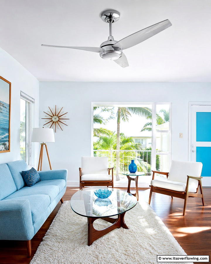 Retro Ceiling Fans - 30 1950s Living Room Ideas for Retro Charm Revival