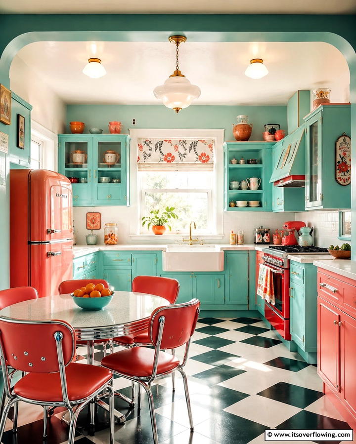 Retro Color Palettes - 30 Art Deco Kitchen Ideas for Timeless Elegance