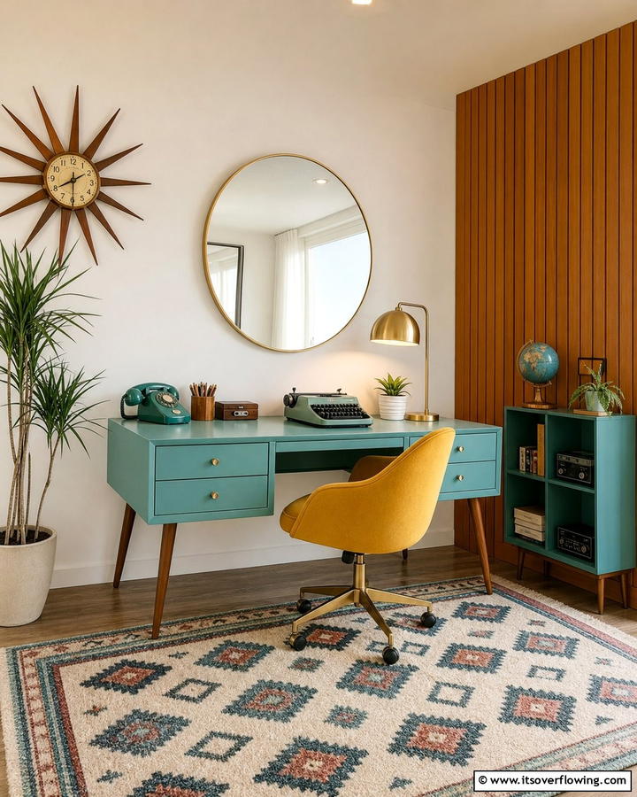 Retro Computer Desk - 21 Desk Ideas for Productive & Stylish Home Offices