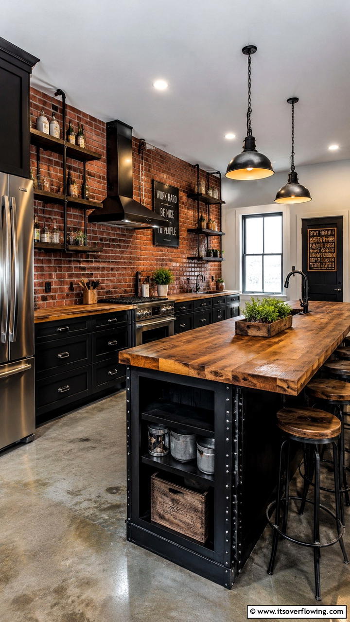 Retro Industrial Vibes - 30 Eclectic Kitchen Ideas for Bold Design Lovers