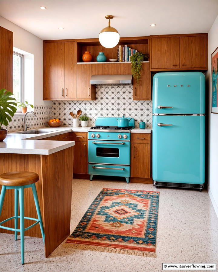 Retro Inspired Appliances - 25 Mid-century Modern Kitchen Ideas for a Retro and Functional Space