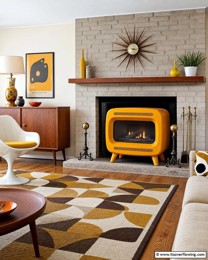 Retro Inspired Fireplace Inserts - 20 Mid-century Modern Fireplace Ideas for a Retro Look