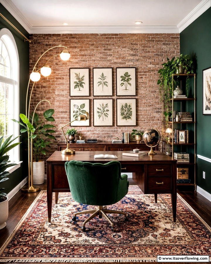 Retro Inspired Lamps - 30 Home Office Lighting Ideas- Brighten Your Workspace