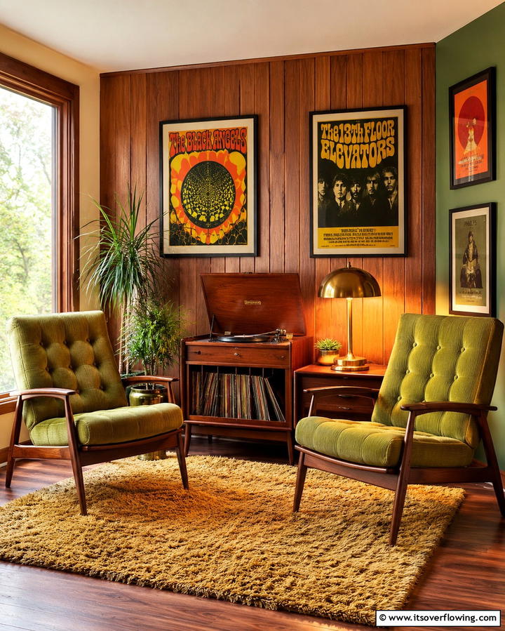 Retro Inspired Nook - 30 Awkward Living Room Layout Solutions for Cohesive Design