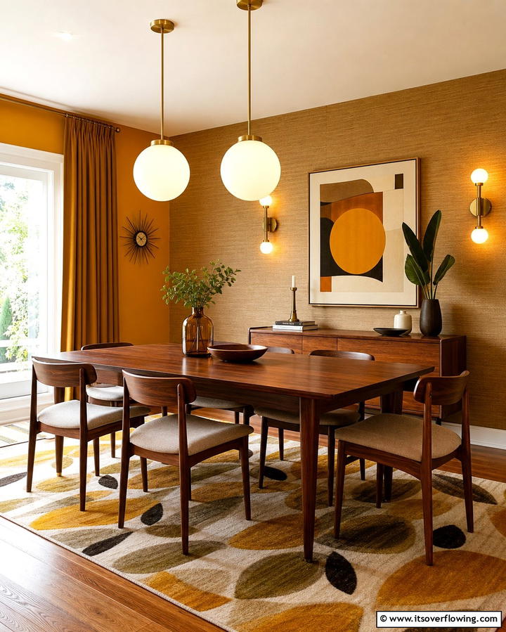Retro Lighting Accents - 30 Mid-Century Modern Dining Rooms with Timeless Design
