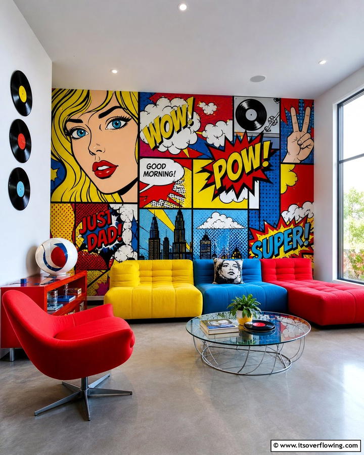 Retro Pop Art Design - 30 Wall Painting Ideas for Every Room in Your Home