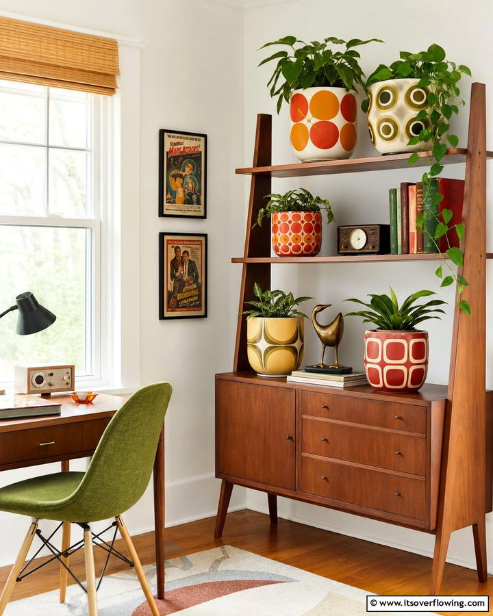 Retro Radiant Revival - 21 Painted Pot Ideas for Creative Plant Container Makeovers
