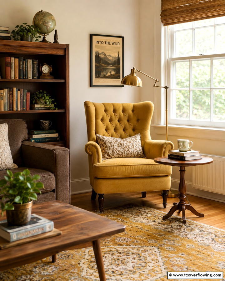 Retro Reading Nooks - 30 1950s Living Room Ideas for Retro Charm Revival