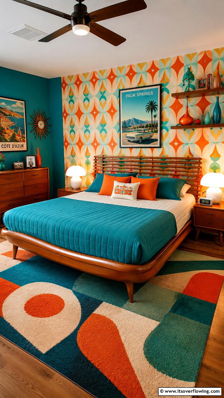 Retro Revival - 30 Bedroom Ideas For Couples- Romantic Retreat Inspiration