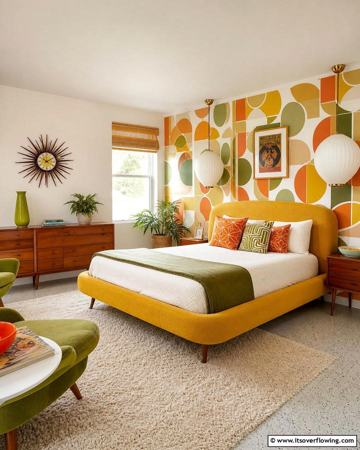 Retro Revival Guest Room - 21 Guest Room Ideas for a Welcoming and Functional Space