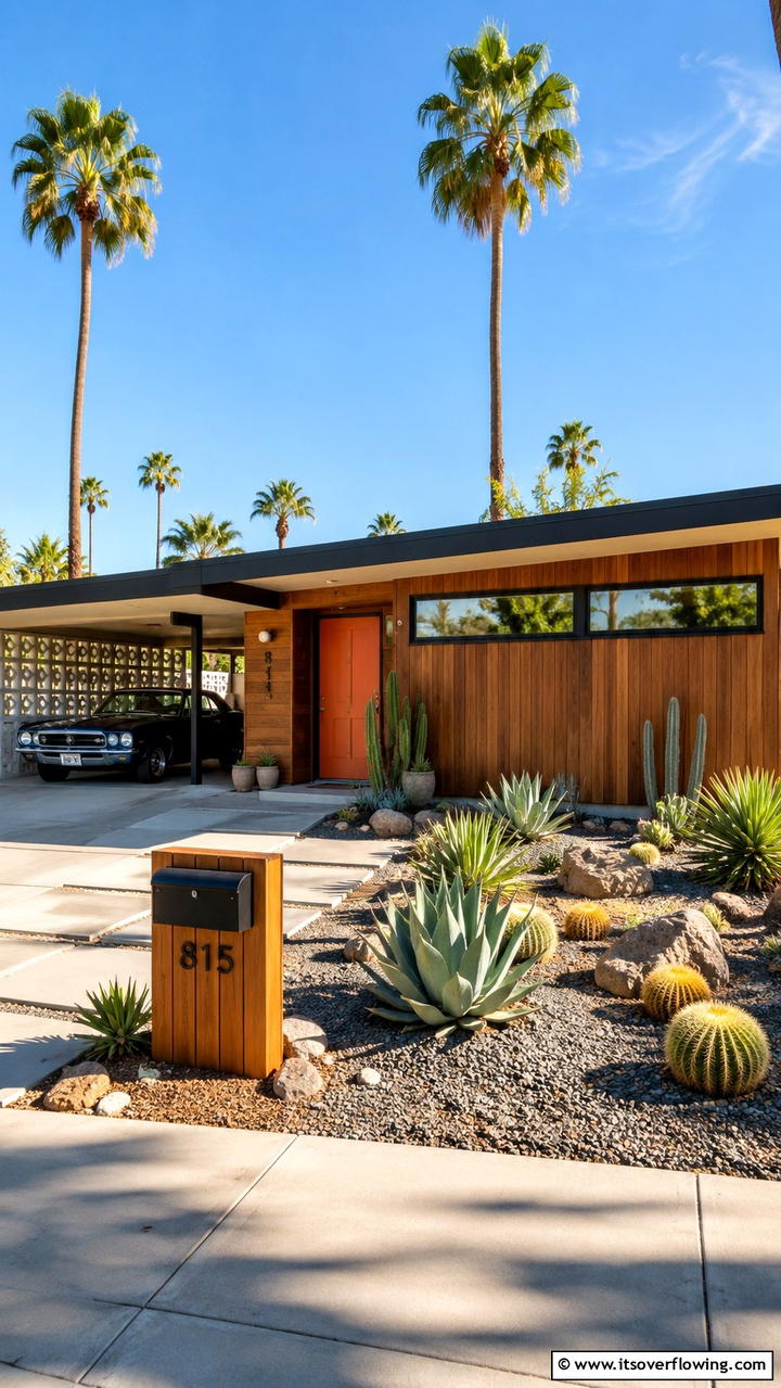 Retro Revival Home with Black Windows - 30 Modern House Designs With Black Windows Inspiration