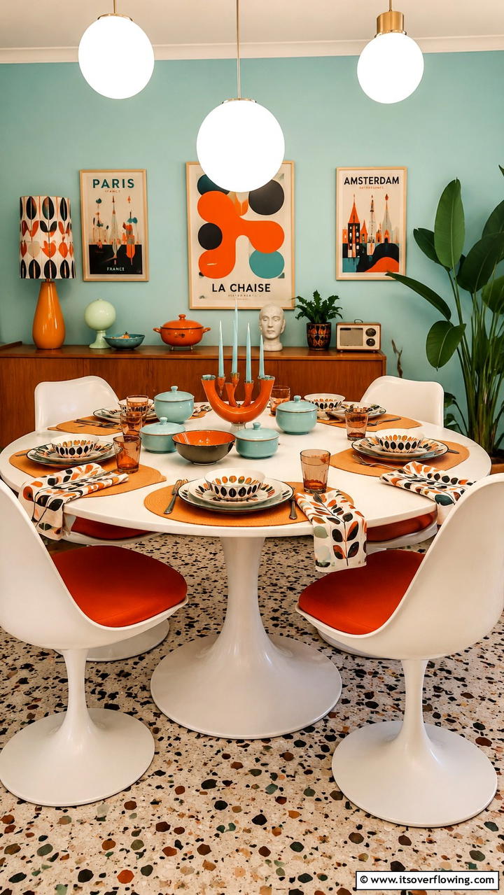 Retro Revival Table Setting - 21 Creative Table Setting Ideas for Every Occasion